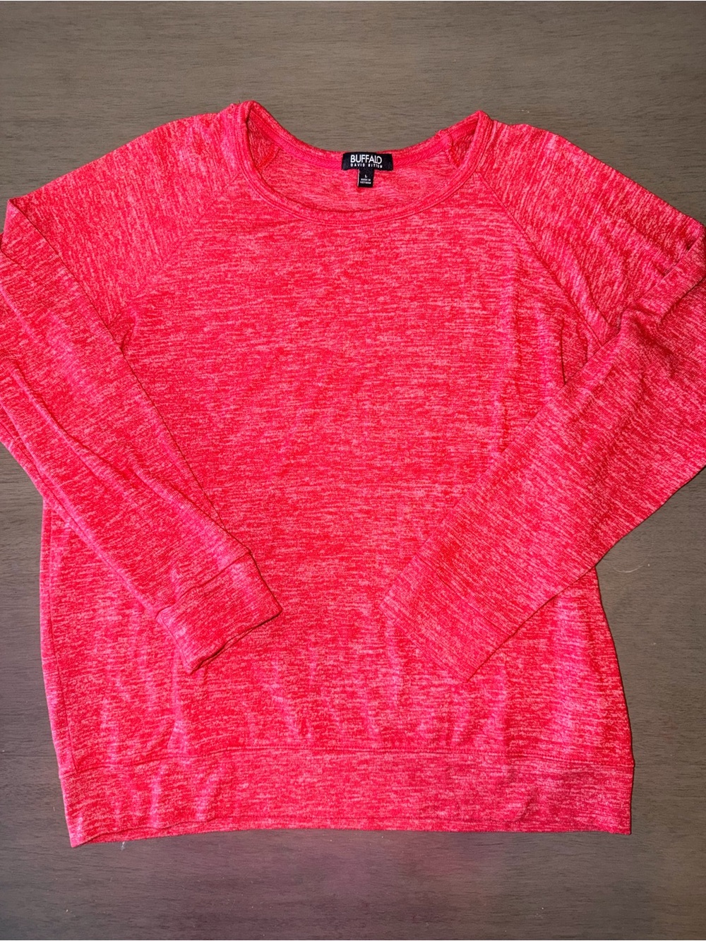 Buffalo David Bitton red Coral Marled Crewneck Sweater